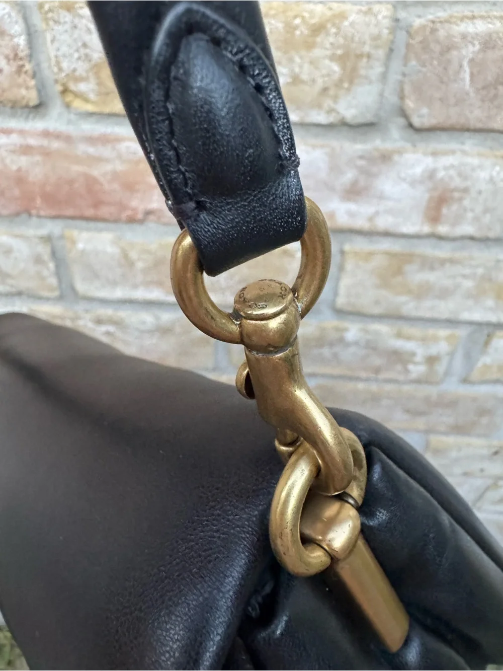 Coach Pillow Tabby 26 Black Nappa Leather Shoulder Bag Magnetic Snap